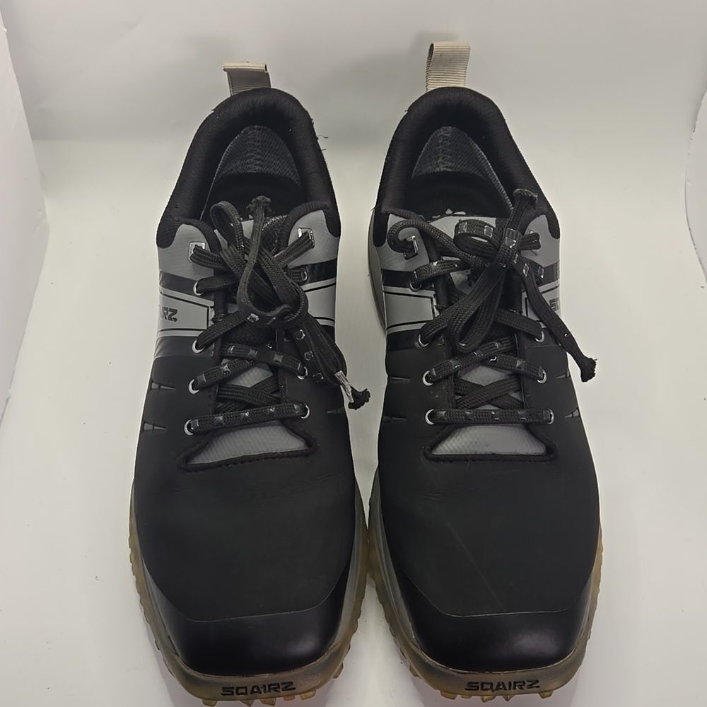 SQAIRZ Speed Golf Low Top Black Spikes Sneaker Shoes Sz 9.5 Waterproof Comfy